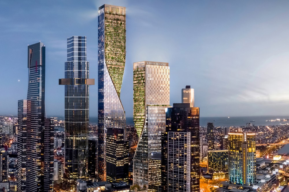 O novo hotel Four Seasons de Melbourne terá o jardim vertical mais alto do mundo