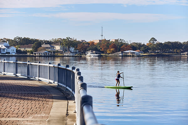 A cidade de Lake Charles na Louisiana