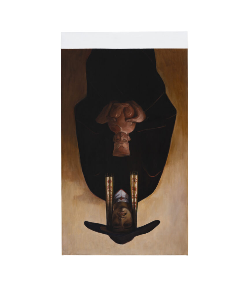 Doble [Duplo], 2023
Óleo sobre tela 90 × 60 cm
Museu de Arte de São Paulo Assis Chateaubriand
Doação da artista no contexto da exposição Histórias indígenas 2023
Foto: Eduardo Ortega
